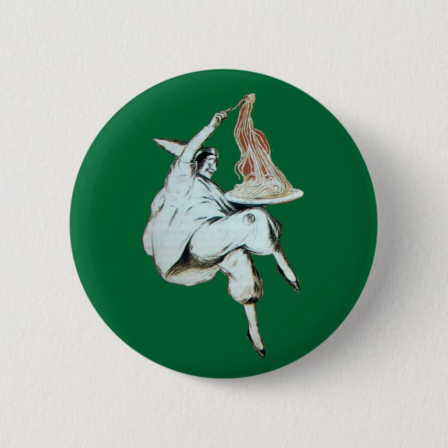 SPAGHETTI PARTY ITALIEN KÜCHE, RESTAURANT rot Button (Vorderseite)