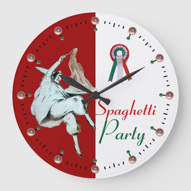 SPAGHETTI PARTY ITALIENISCHE KÜCHE, RESTAURANT GROßE WANDUHR (Vorderseite)
