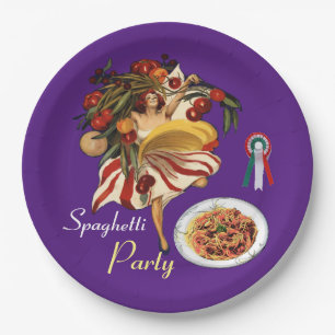 SPAGHETTI-PARTY-TANZ, ITALIENISCHE KÜCHE UND TOMAT PAPPTELLER