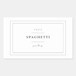Spaghetti-Pasta-Aufkleber Rechteckiger Aufkleber