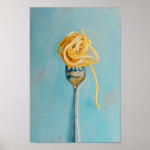 Spaghetti Pasta on Fork Poster