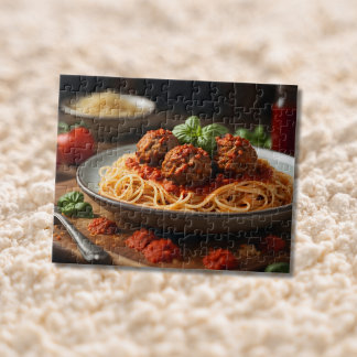 Spaghetti und Fleischbällchen auf Teller