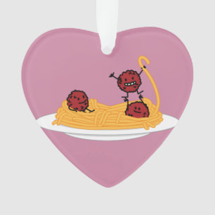 Spaghetti und Fleischbällchen Nudeln italienische Ornament