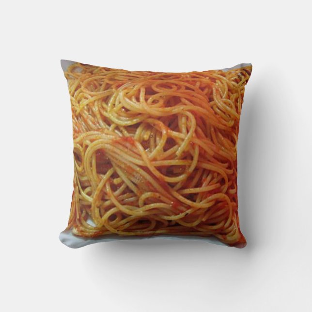 Spaghetti-Wurfs-Kissen Kissen (Vorderseite)
