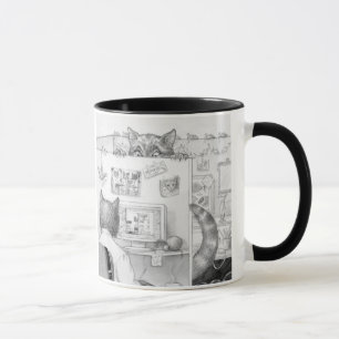 Spähen der Zellen-Katze Tasse