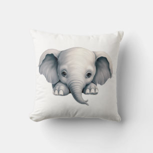 Spähender Elefant Kissen
