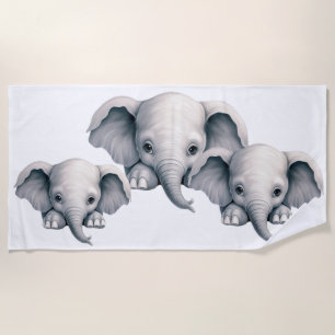 Spähender Elefant Strandtuch