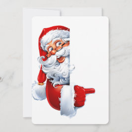Spähender Weihnachtsmann – Festliches Weihnachts-C Einladung