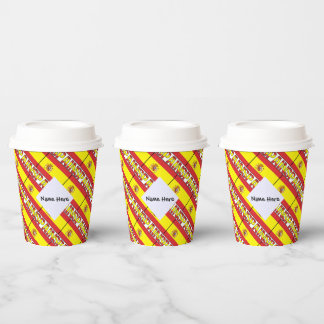 Spain and Spanish Flag Tiled with Your Name Pappbecher