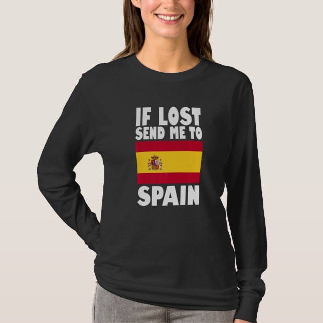 Spain Flag Design  If lost send me to Spain Premiu T-Shirt (Vorderseite)