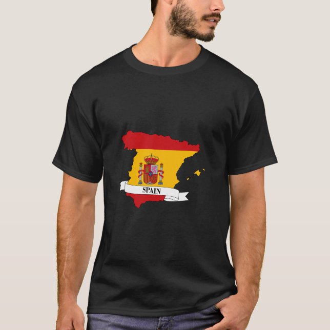 spain flag map T-Shirt (Vorderseite)