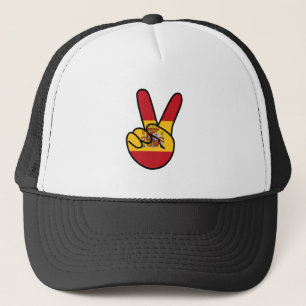 Spain Flag V Sign Truckerkappe