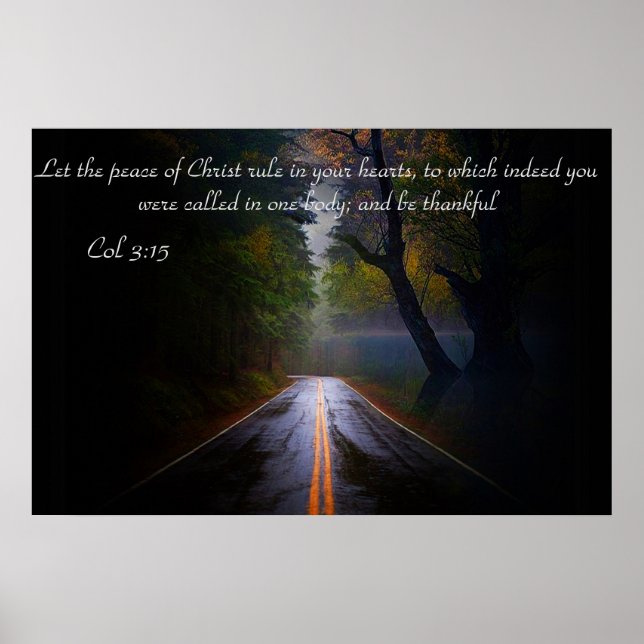Spalte 3:15 Ließ den Frieden Christi Herrschaft in Poster (Vorne)