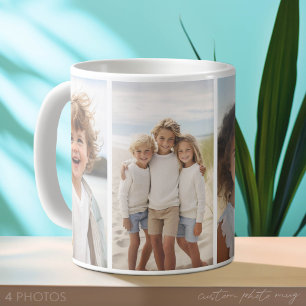 Spalte 4 Fotocollage - Dünnes vertikales modernes Kaffeetasse