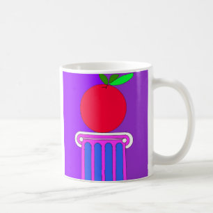 Spalte mit Apfel Kaffeetasse