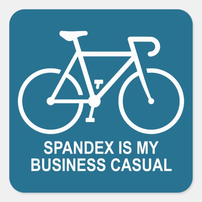 Spandex Is My Business Casual Cycling Quadratischer Aufkleber (Vorderseite)