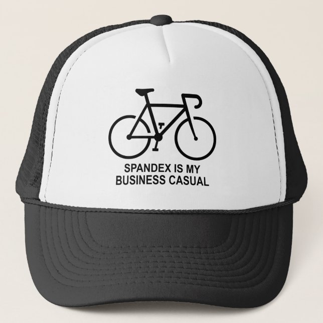 Spandex Is My Business Casual Cycling Truckerkappe (Vorderseite)