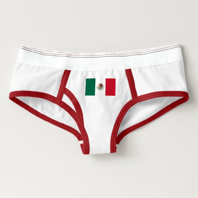 Spandex-Unterwäsche unter mexikanischer Flagge Panties (Vorderseite)