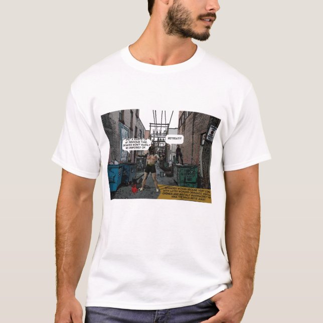 Spandexfrauen-Comicen T-Shirt (Vorderseite)