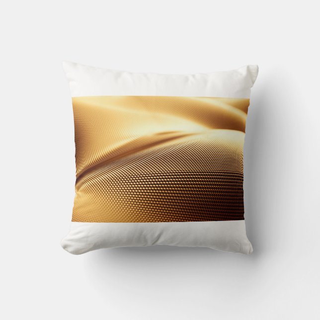 Spandrapery luxuriöser goldener Hintergrund. 3D-Kr Kissen (Vorderseite)