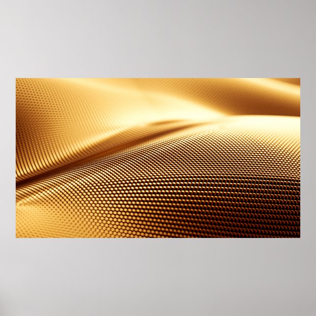 Spandrapery luxuriöser goldener Hintergrund. 3D-Kr Poster (Vorne)