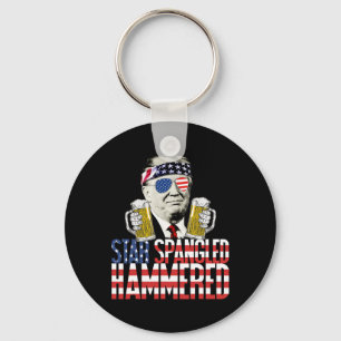 Spangled Hammered Präsident Donald Trump Beer Lieb Schlüsselanhänger