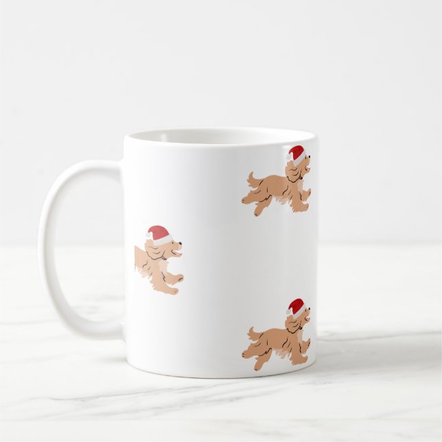 Spaniel Dog Christmas Mug  (Gauche)