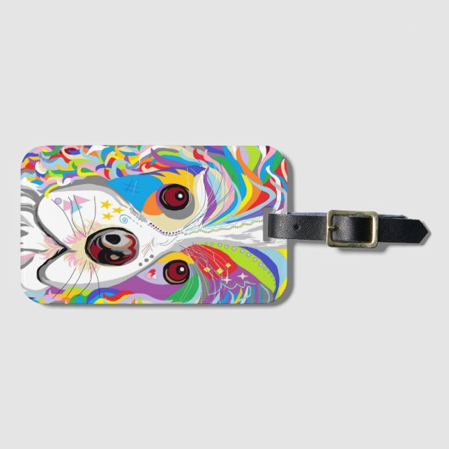 Spaniel Gepäckanhänger (Vorderseite (Horizontal))