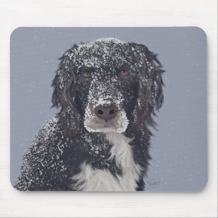 Spaniel-Hund-Mischlings-Tierporträt Mousepad