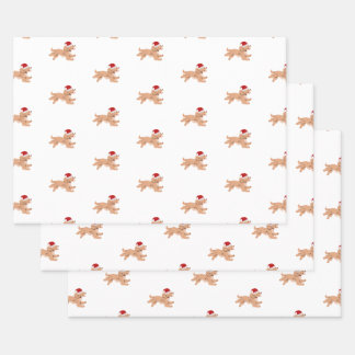 Spaniel-Hund Weihnachten  Geschenkpapier Set
