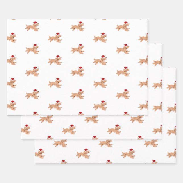 Spaniel-Hund Weihnachten  Geschenkpapier Set (Set)