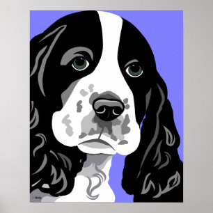 Spaniel-Hundedruck Poster