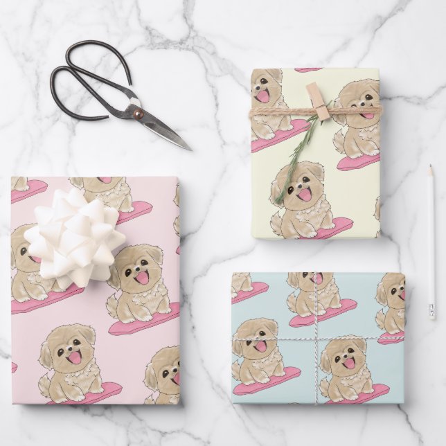 Spaniel Puppy  Geschenkpapier Set (Vorderseite)