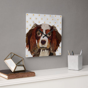 SPANIEL QUADRATISCHE WANDUHR