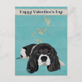 SPANIEL VALENTINS Postkarte