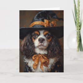 Spaniel Witch Halloween Feiertagskarte
