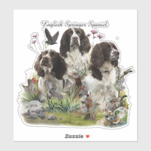 Spaniels "English Springer", Art Aufkleber