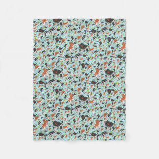 Spaniels in Blau Fleecedecke