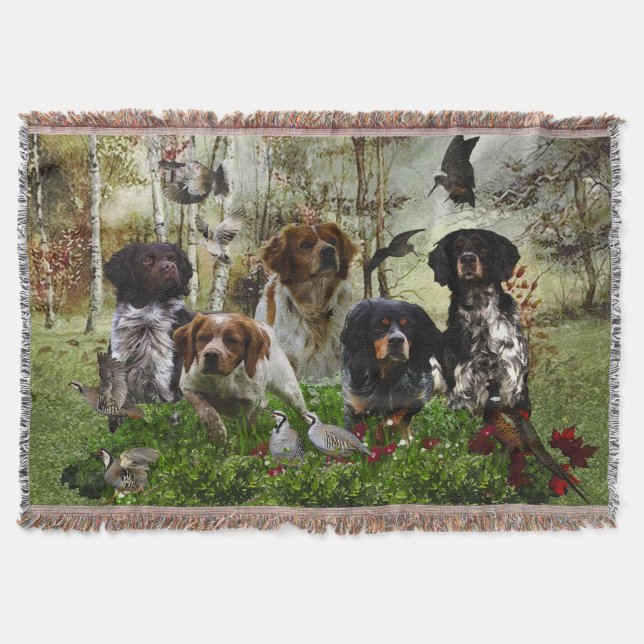 Spaniels in der Bretagne, Vogeljagd Decke (Vorderseite)