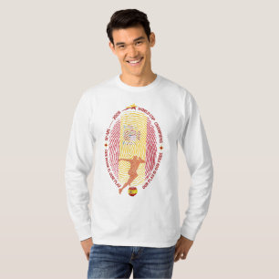Spanien 2026 Fußball-Champions Fingerabdruck-Kunst T-Shirt