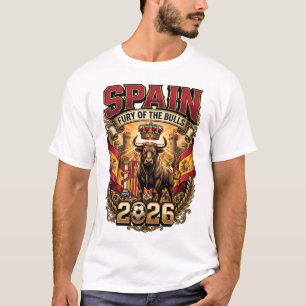 Spanien 2026 Personalisiertes Fußball-Fan-T-Shirt T-Shirt