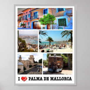 Spanien - Balearen - Mallorca - I Liebe - Poster