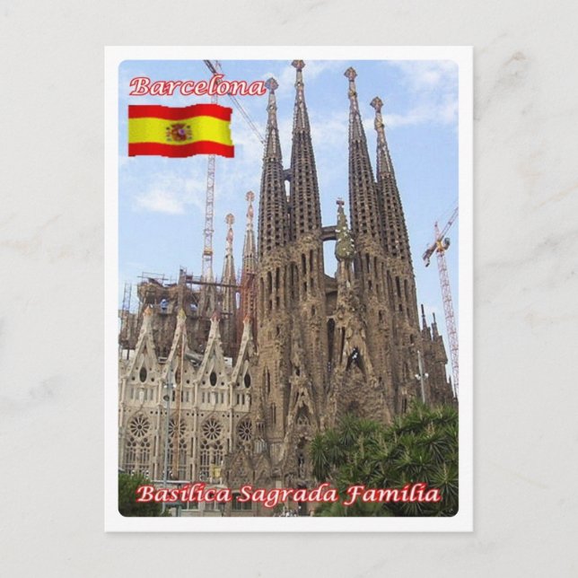 Spanien - Barcelona - Basilica Sagrada Familia - Postkarte (Vorderseite)