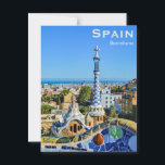 Spanien Barcelona Vintage Tourismus Hinzufügen Postkarte<br><div class="desc">Es ist wunderschönes künstlerisches fotografisches Foto des spanischen Parlaments. Es ist die beste Vorsicht,  um nach Spanien zu reisen. Dies ist Spanien,  Europa Vintage Reise Postkarten,  atemberaubende Vintage Kunst Postkarte.</div>