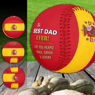 Spanien Bester Vater, patriotisch, spanische Flagg Baseball