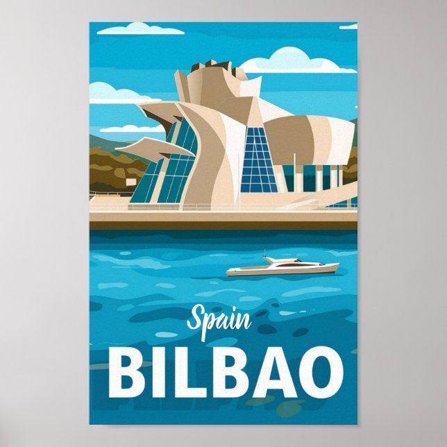 Spanien Bilbao Vintag Berühmter Reiseort Poster (Vorne)