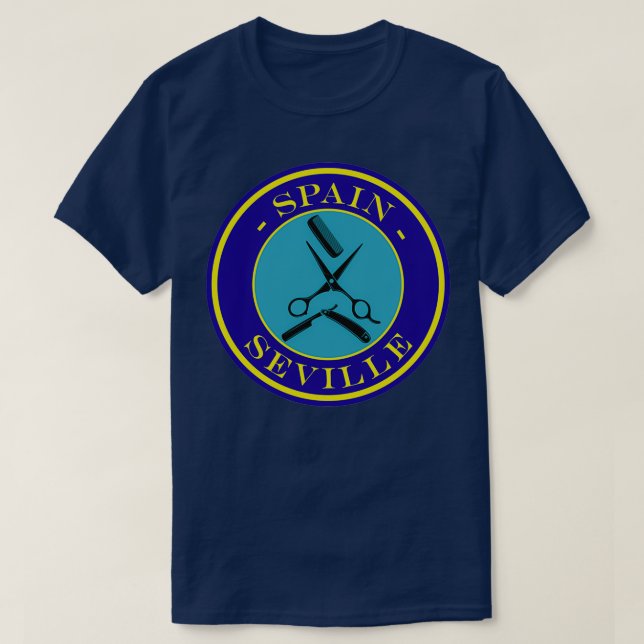 Spanien Das Barber von Sevilla Passport Briefmarke T-Shirt (Design vorne)