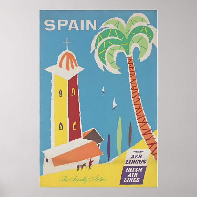 Spanien Druck Spanisch Reise Kunstplakat Poster (Vorne)