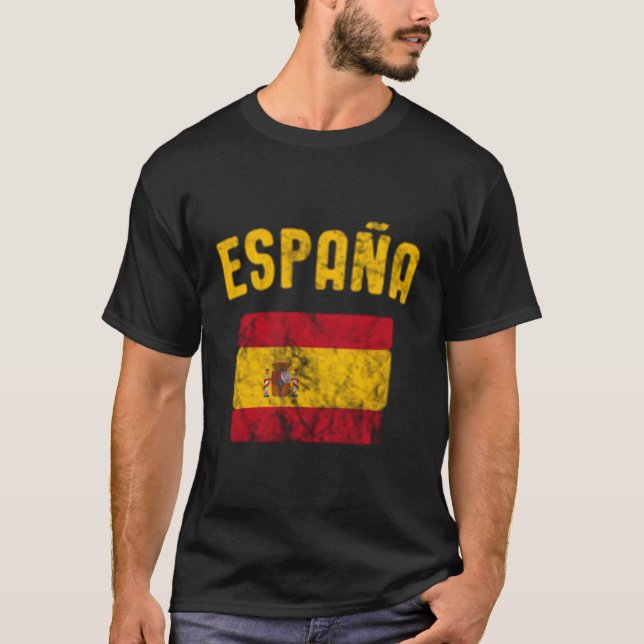 Spanien Espana-Flagge erschüttert T-Shirt (Vorderseite)