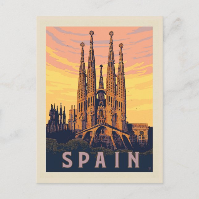 Spanien | Familia Sagrada Postkarte (Vorderseite)